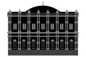 silhoette of Dolmabahce Palace in Istanbul vector