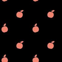 Seamless vector pattern with apple on a white background