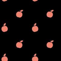 Seamless vector pattern with apple on a white background