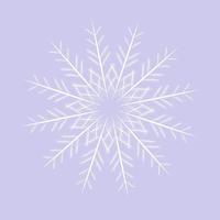 copo de nieve blanco sobre un fondo azul. icono gráfico vector