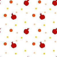 Seamless pomegranate pattern. Outline simple pattern on white background vector