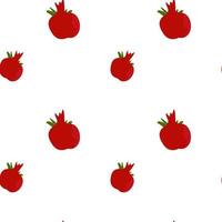 seamless pattern pomegranate on a white background vector