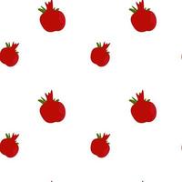 seamless pattern pomegranate on a white background vector