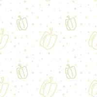 Seamless pattern with peppers on a white background vector