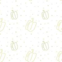 Seamless pattern with peppers on a white background vector