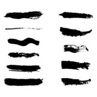 set of texture brushes on a white background vector