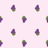 Seamless Grape Fruit Pattern on a light pink backgrund. Fruit Vector, Fruit Pattern vector