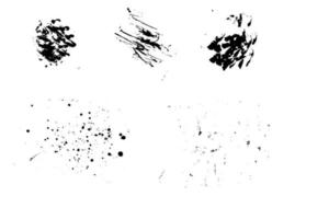 VECTOR BLOBS SPRAYS AND BRUSHSTROKES BLACK ON A WHITE BACKGROUND