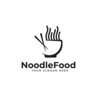 concepto de diseño de logotipo de comida de fideos vector