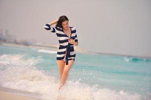 Happy Beautiful Woman Enjoying Summer Vacation photo