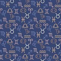 zodiac signs seamless pattern vector