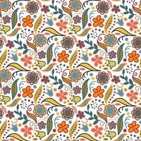 floral doodle pattern vector