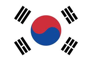 Flag of South korea vector