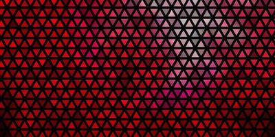 textura de vector rosa claro, rojo con estilo triangular.