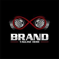 tire logo tire set vector