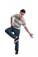 young man dancing photo