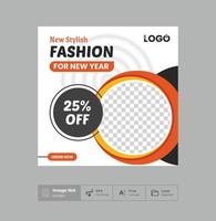 fashion social post design vector