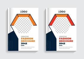 fashion brochure cover design template vector