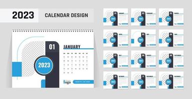 2023 calendar design template vector