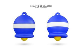 Realistic 3d bell vector illustration