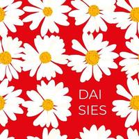 Seamless chamomile flower.Floral pattern for printing. Vector pattern