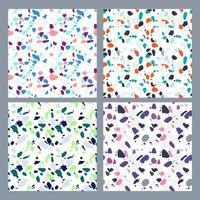 Colorful seamless pattern with imitation of Venetian terrazzo. Marble texture with fragments of stone. Abstract vector illustration