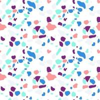 Colorful seamless pattern with imitation of Venetian terrazzo. Marble texture with fragments of stone. Abstract vector illustration