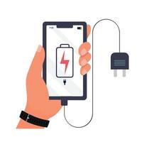 Mobile phone charging nice design vector