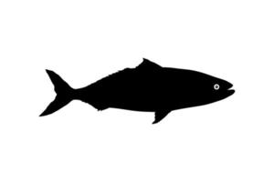 Salmon Fish Silhouette for Icon, Symbol, Logo, Pictogram, Apps, Website or Graphic Design Element. Vector Illustration