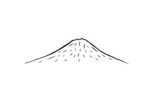 Simple Line Art of the Mountain Silhouette for Logo, Pictogram, Art Illustration, Apps, Website or Graphic Design Element. Vector Illustration