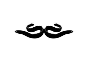 Pair of the Eel Silhouette for Logo, Pictogram, Website, Apps and or Graphic Design Element. Vector Illustration