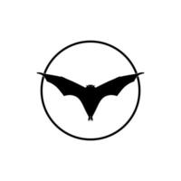 Silhouette of the Flying Fox or Bat for Icon, Symbol, Pictogram, Logo, Website, or Graphic Design Element. Vector Illustration