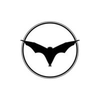 Silhouette of the Flying Fox or Bat for Icon, Symbol, Pictogram, Logo, Website, or Graphic Design Element. Vector Illustration