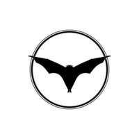 Silhouette of the Flying Fox or Bat for Icon, Symbol, Pictogram, Logo, Website, or Graphic Design Element. Vector Illustration