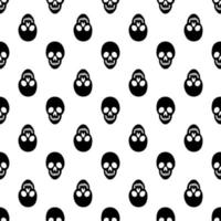 Black skeletons in various poses pattern. Halloween design. Perfect for fall, holidays, fabric, textile. Seamless repeat swatch. vector