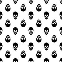 Black skeletons in various poses pattern. Halloween design. Perfect for fall, holidays, fabric, textile. Seamless repeat swatch. vector