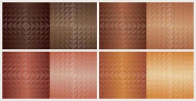 Geometric Triangle Shapes Background Earth Tone Orange Color vector