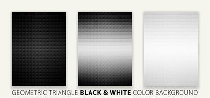 Geometric Triangle Pyramid Black and White Background vector