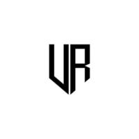 UR letter logo design with white background in illustrator. Vector logo, calligraphy designs for logo, Poster, Invitation, etc.