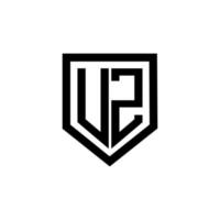 UZ letter logo design with white background in illustrator. Vector logo, calligraphy designs for logo, Poster, Invitation, etc.