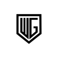 diseño de logotipo de letra wg con fondo blanco en illustrator. logotipo vectorial, diseños de caligrafía para logotipo, afiche, invitación, etc. vector