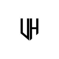 UH letter logo design with white background in illustrator. Vector logo, calligraphy designs for logo, Poster, Invitation, etc.