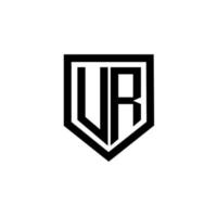 UR letter logo design with white background in illustrator. Vector logo, calligraphy designs for logo, Poster, Invitation, etc.