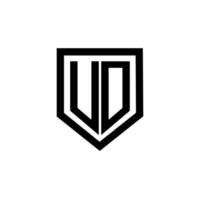 UO letter logo design with white background in illustrator. Vector logo, calligraphy designs for logo, Poster, Invitation, etc