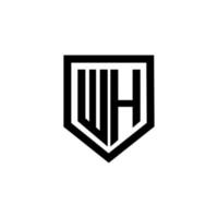 diseño de logotipo de letra wh con fondo blanco en illustrator. logotipo vectorial, diseños de caligrafía para logotipo, afiche, invitación, etc. vector