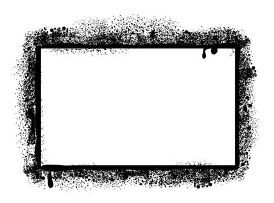 Graffiti stencil in rectangle shape