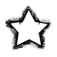 Spray paint stencil in star shape vector