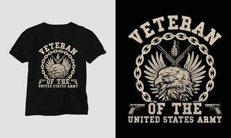 plantilla de diseño de camiseta del día de los veteranos vector