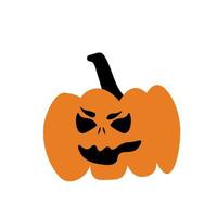 Autumn halloween scary pumpkin. Harvest season. vector