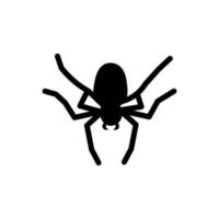 Print Doodle halloween scary black silhouette spider vector